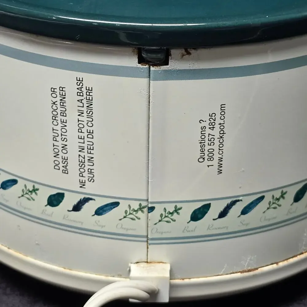 Vintage Rival Crock-ette 1 Qt. Stoneware Slow Cooker Crock Pot & Lid SCR100
